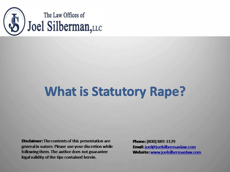 What is Statutory Rape